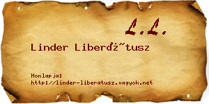 Linder Liberátusz névjegykártya